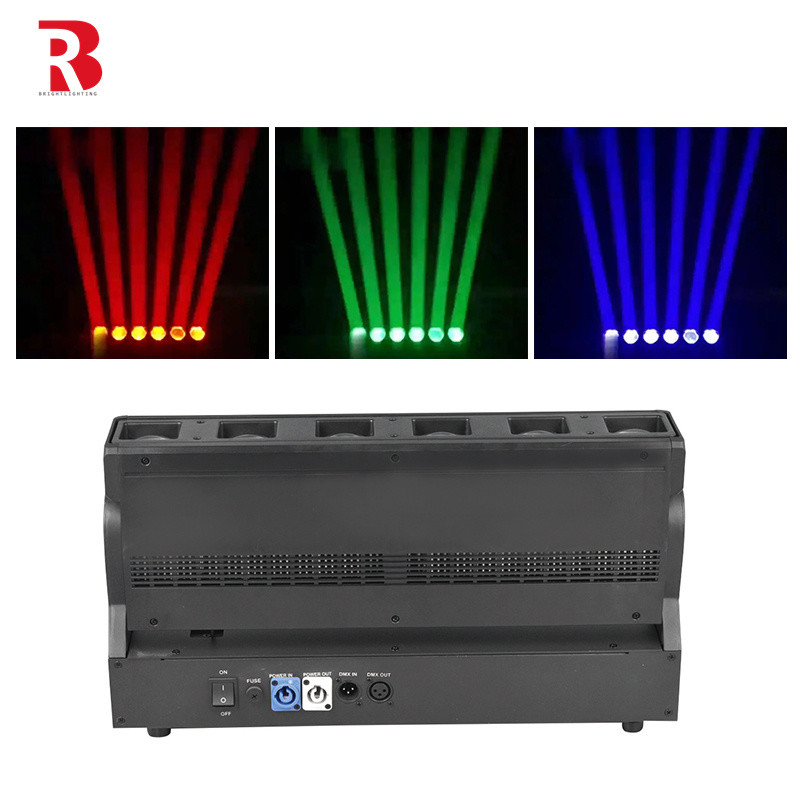 6x40W আরজিবিডাব্লু সুইপার বিম কোয়াড এলইডি বার বিম স্টেজ লাইট আলোর প্রভাব তৈরির জন্য