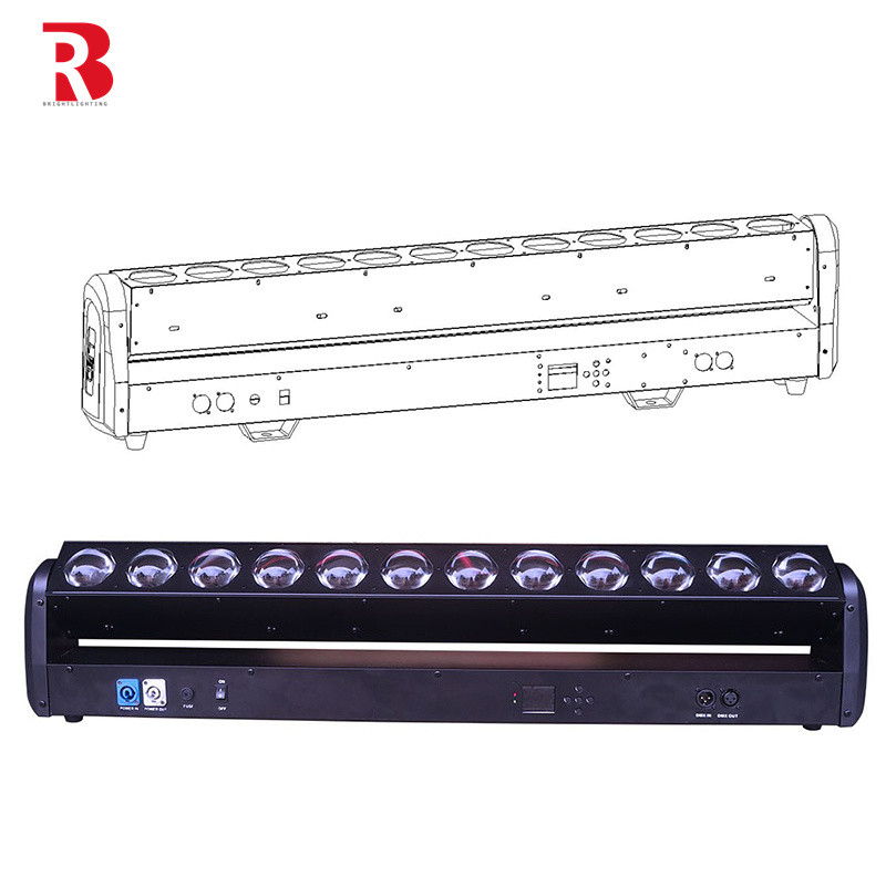 12pcsx30W মুভিং হেড LED স্টেজ লাইট বার ব্যাককলার মার্কো এফেক্ট