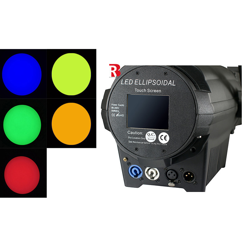 DMX512 300W RGBAL দ্বি-বর্ণ ম্যানুয়াল জুম এলইডি প্রোফাইল স্পট লাইট