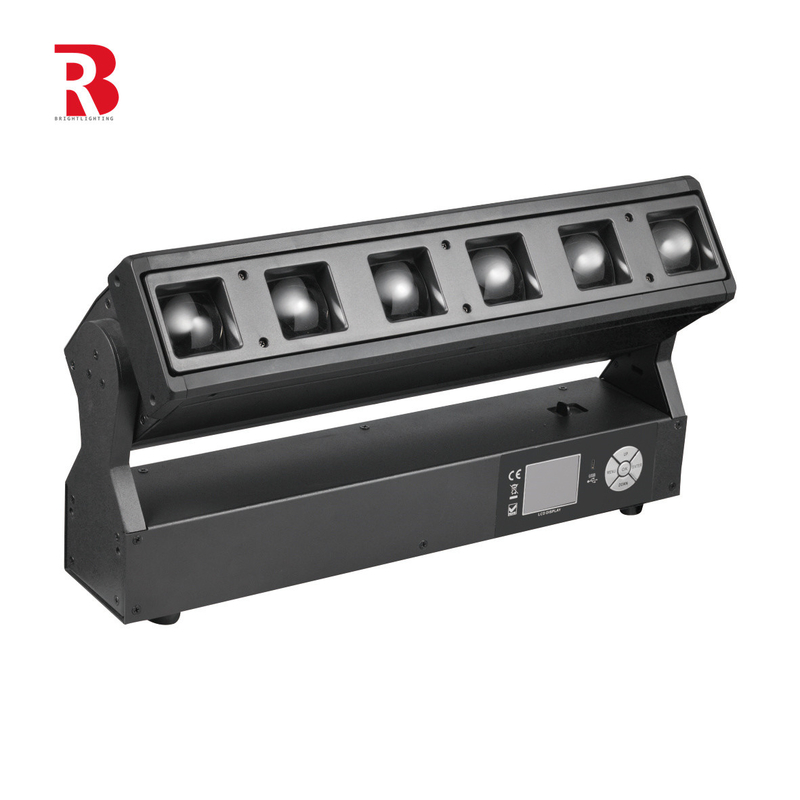 DMX512 LED জুম পিক্সেল বার 6pcs 40W RGBW 4-ইন-1 LED মুভিং হেড স্টেজ লাইট