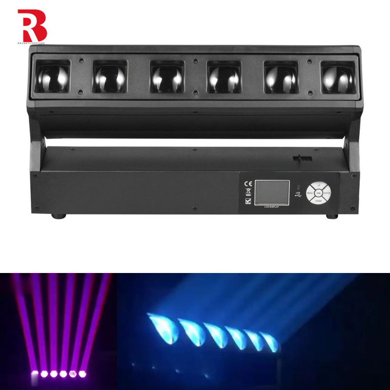 LED প্রযুক্তি RGBW 4in1 মুভিং হেড লাইট LED 6 * 40W বহুমুখী কর্মক্ষমতা জন্য