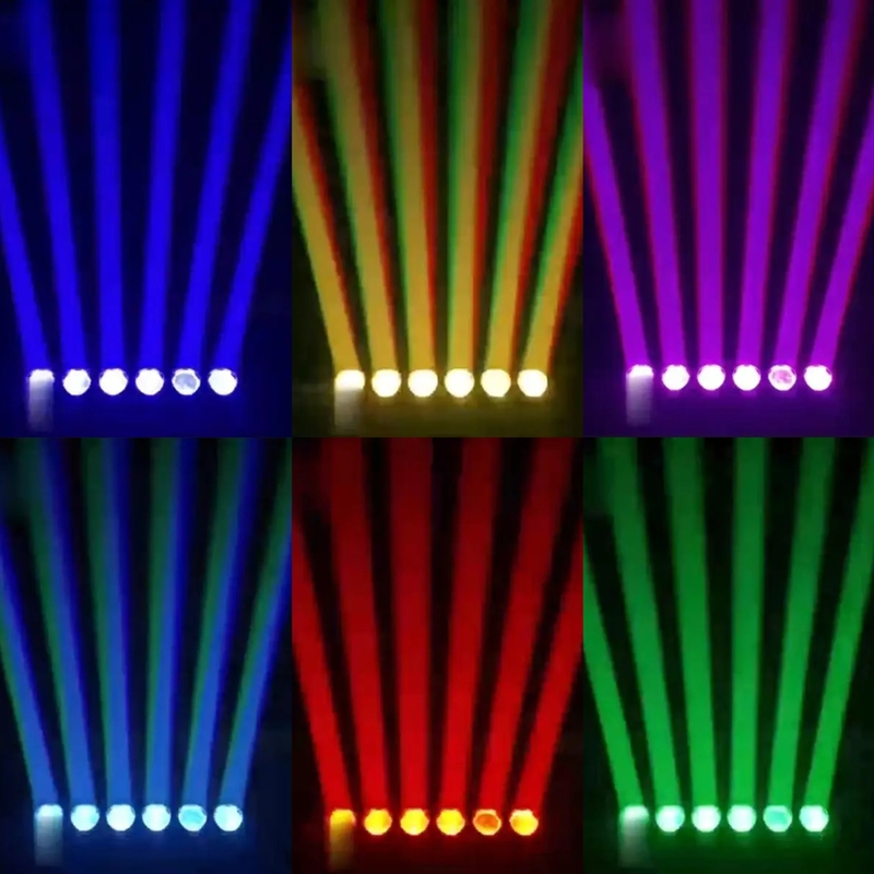 DMX512 ইনডোর LED পিক্সেল জুম ওয়াশ বার 6pcs 40W RGBW 4In1 স্টেজ লাইট ফর শো