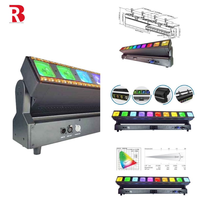 সুনির্দিষ্ট বিম নিয়ন্ত্রণ এবং 10x60W LED কনফিগারেশন সহ চলমান হেড বিম লেজার স্টেজ লাইট