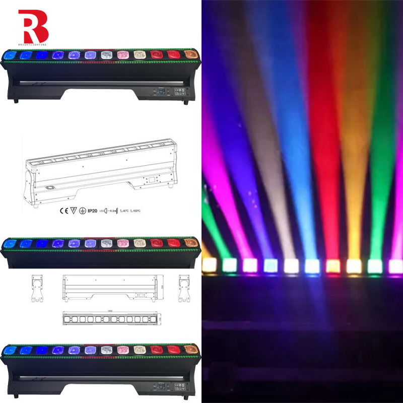 উচ্চ শক্তি আউটপুট 12 * 40W এলইডি বার বিম মঞ্চে স্পষ্টতার জন্য হেড স্টেজ লাইট সরানো