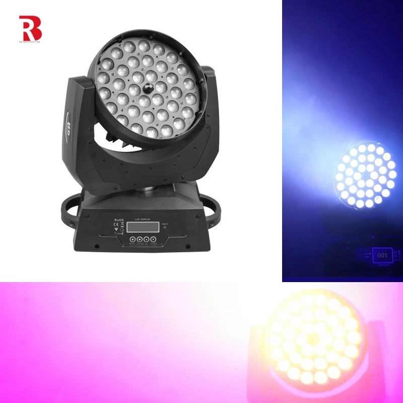 36pcs X 10w Rgbw 4in1 জুম নেতৃত্বাধীন মুভিং হেড ওয়াশ লাইট বিয়ের শো মঞ্চ আলোর সরঞ্জাম