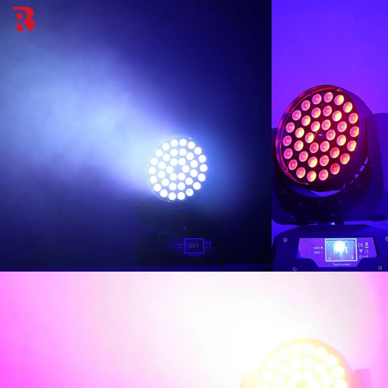 36pcs X 10W RGBW 4-ইন-1 জুম LED মুভিং হেড ওয়াশ লাইট দিয়ে নাটকীয় পরিবেশ তৈরি করুন