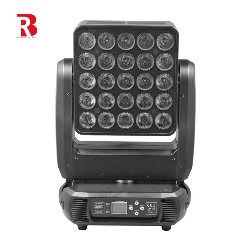 25 * 12W RGBW 4in1 LED ম্যাট্রিক্স ডিজে কনসার্ট ইভেন্ট শো জন্য হেড লাইট সরানো