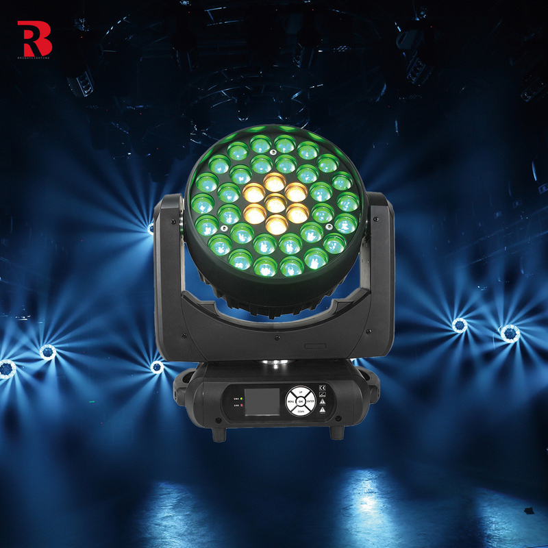 37 * 15W LED RGBW অসীম মিশ্রণ এলসিডি ডিস্কো গির্জার জন্য LED মুভিং হেড লাইট