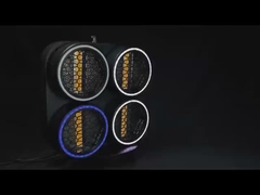 মুভিং হেডলাইট নির্মাতারা রেট্রো 4 চোখ Blinder RGB LED Beads