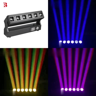 DMX512 ইনডোর LED পিক্সেল জুম ওয়াশ বার 6pcs 40W RGBW 4In1 স্টেজ লাইট ফর শো