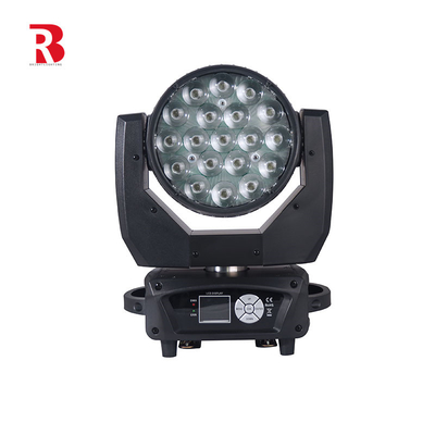 19*15W RGBW 4in1 LED Beam Wash LED জুম ফাংশন মুভিং হেড স্টেজ লাইট